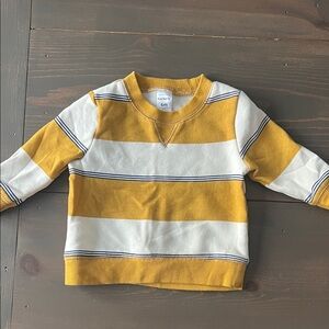 Carter's Mustard and White Striped Sweatshirt